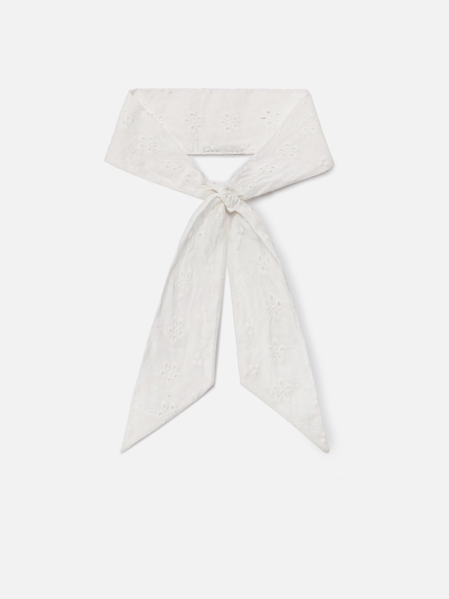 Foulard Band in cotone sangallo bianco