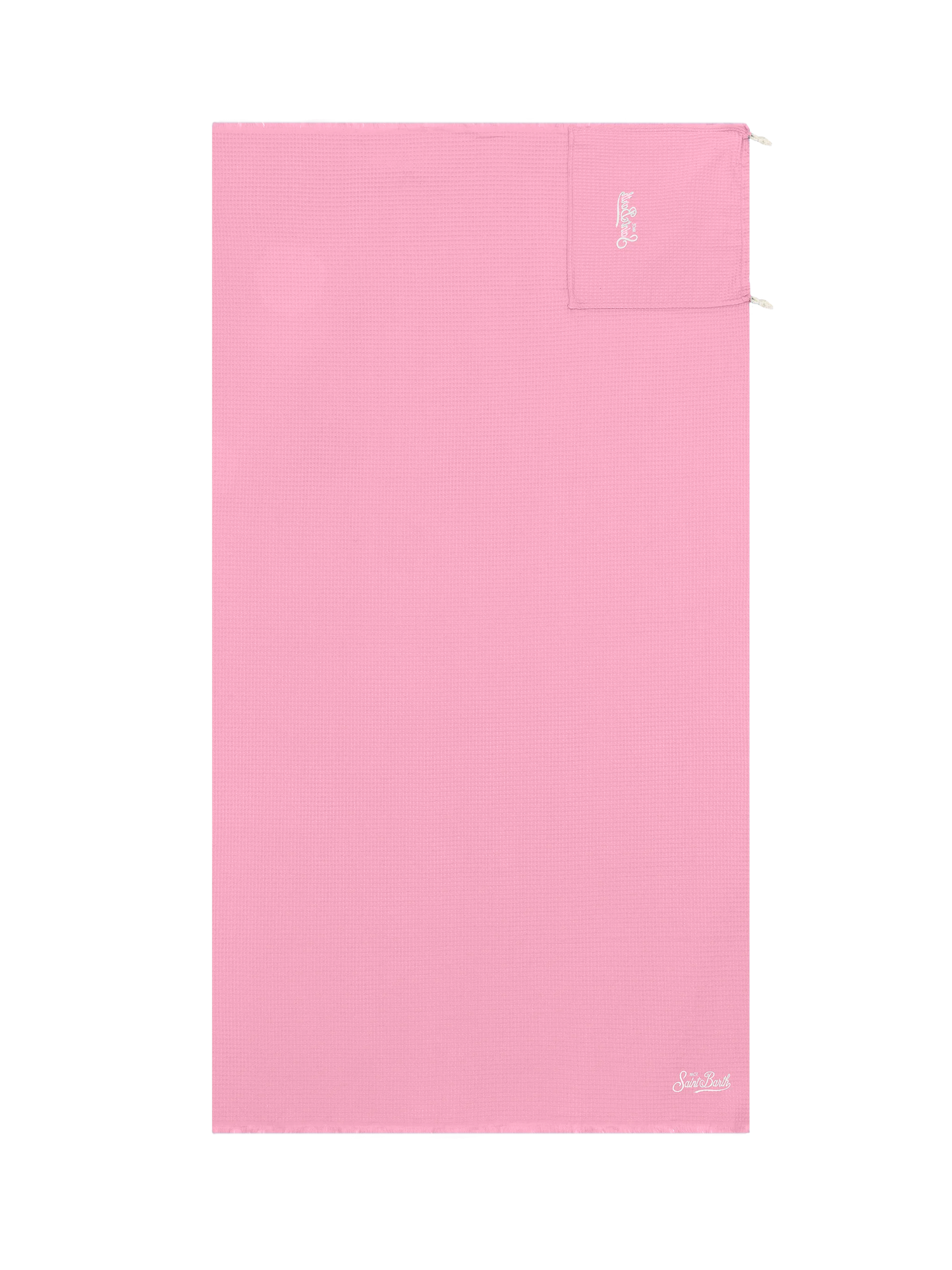 Pink honeycomb cotton FoutaSac beach towel - MC2 Saint Barth