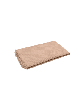 Beige honeycomb cotton FoutaSac beach towel - MC2 Saint Barth