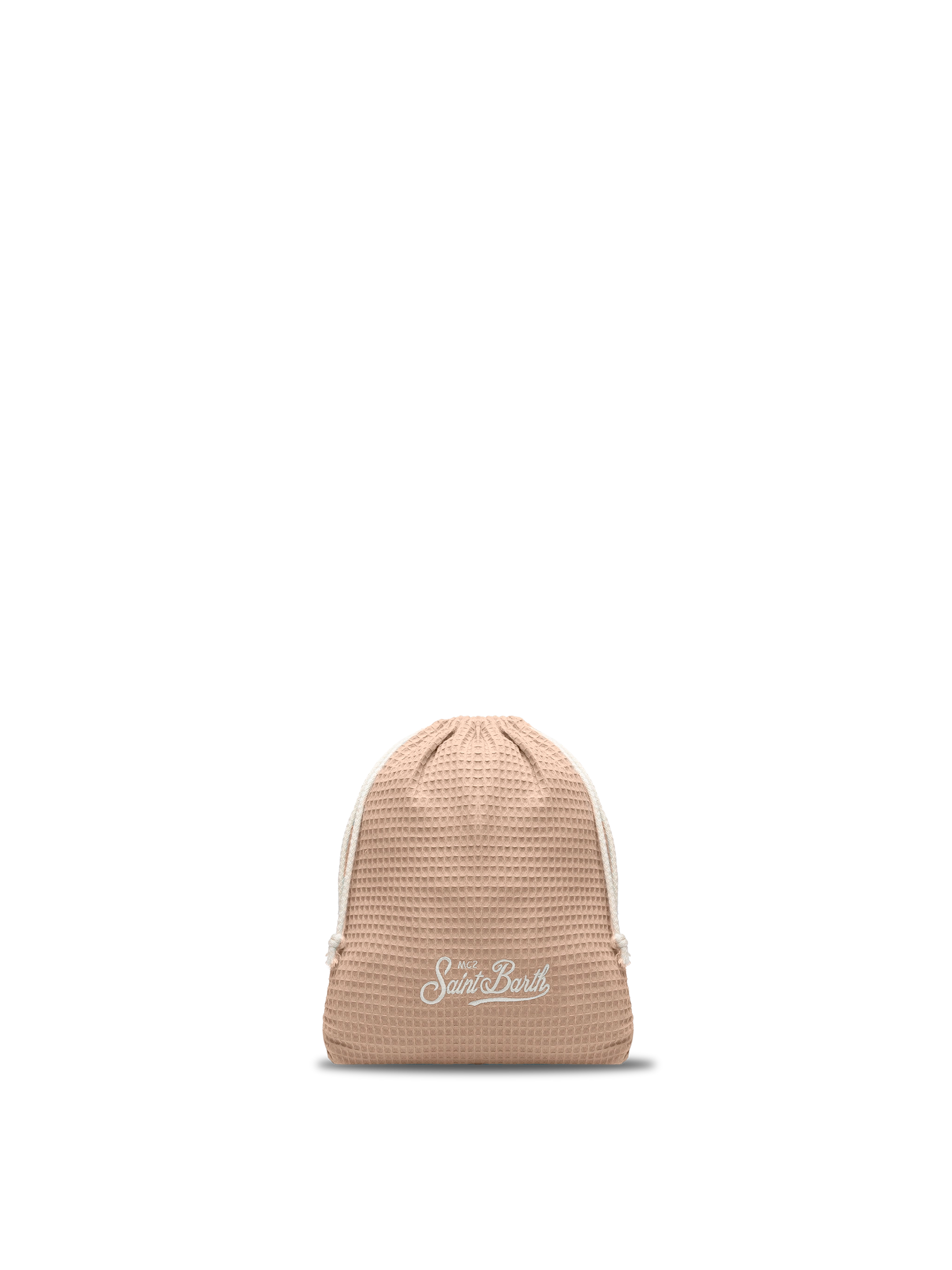 Beige honeycomb cotton FoutaSac beach towel - MC2 Saint Barth