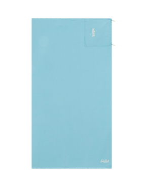 Light blue honeycomb cotton FoutaSac beach towel - MC2 Saint Barth