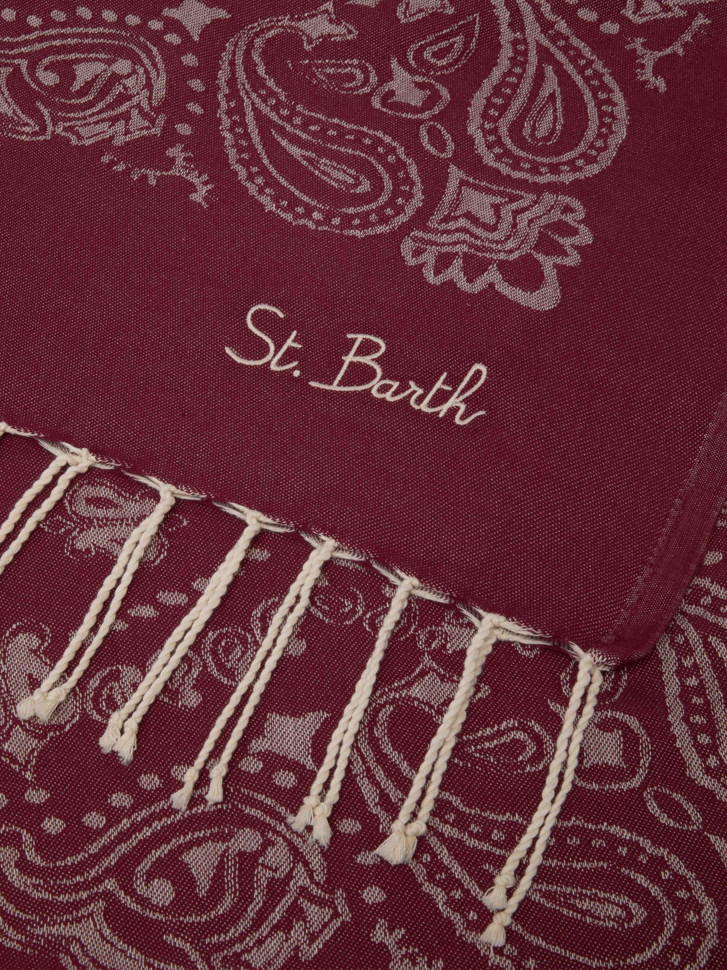 Foutas cotton beach towel with bandanna jacquard