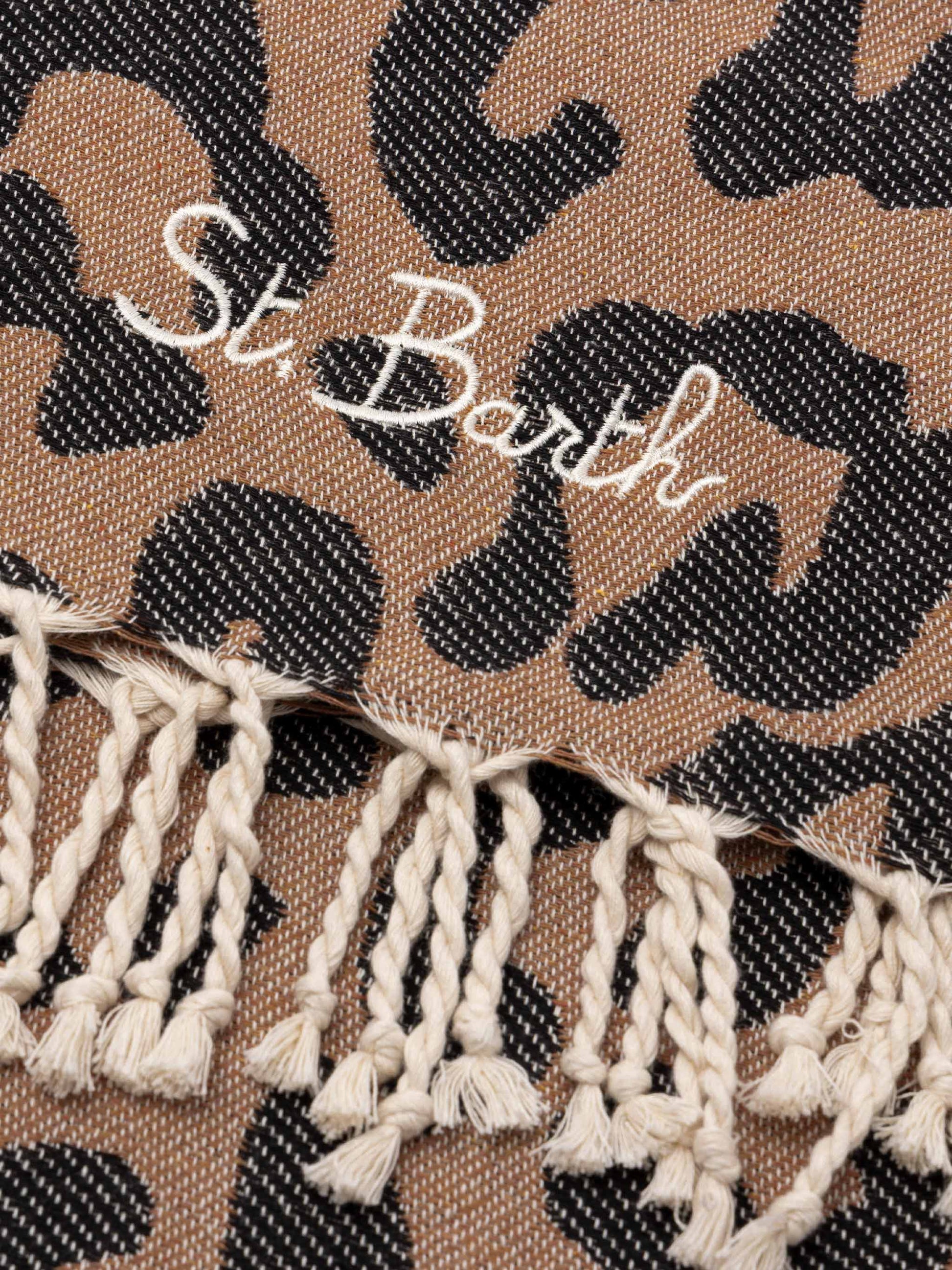 Foutas cotton beach towel with animalier jacquard - MC2 Saint Barth