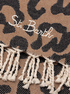 Foutas cotton beach towel with animalier jacquard - MC2 Saint Barth
