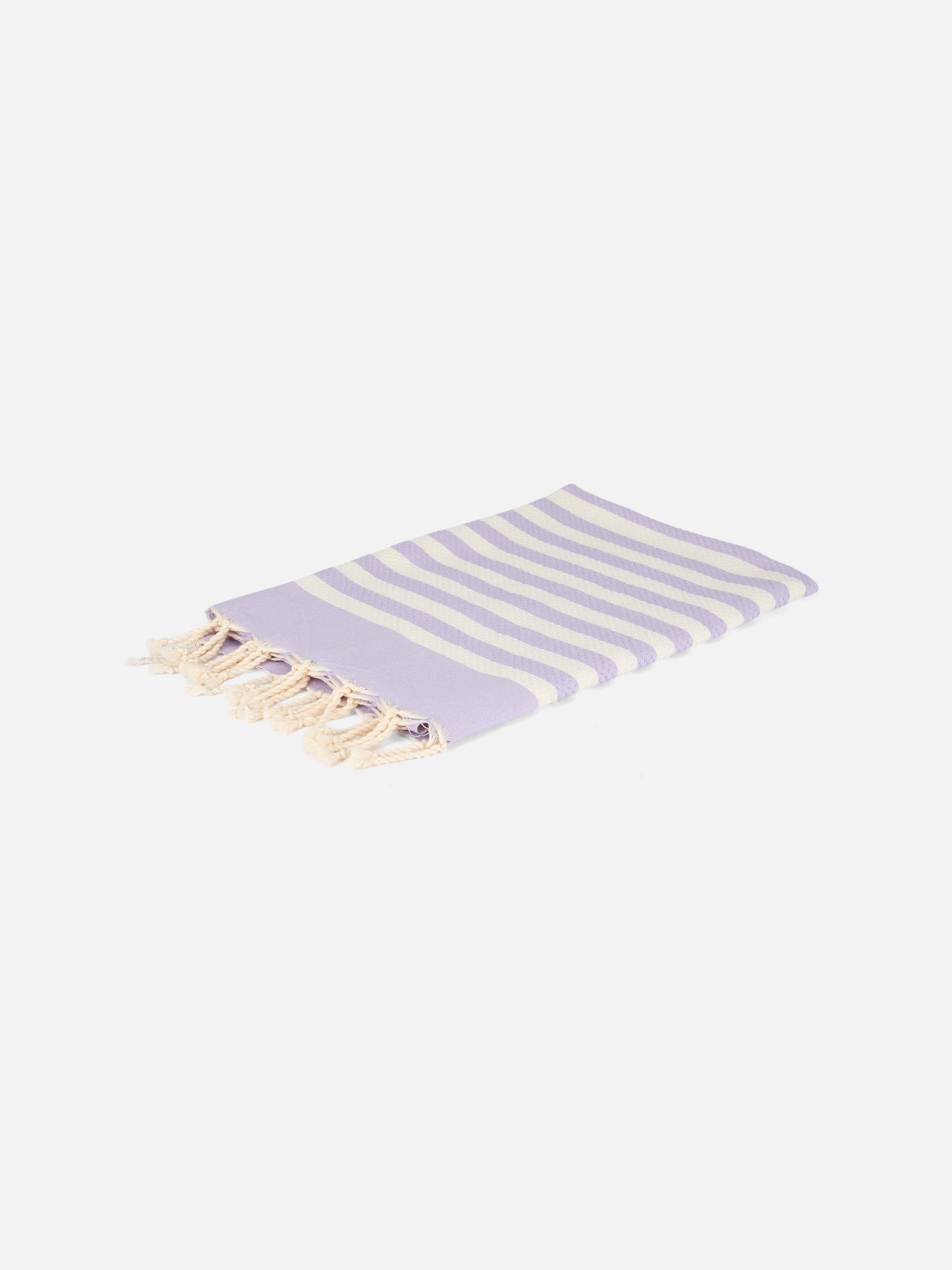 Cotton beach towel Fouta with purple striped print - MC2 Saint Barth