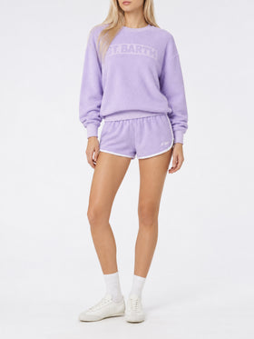 Short Francine pull up in spugna con piping