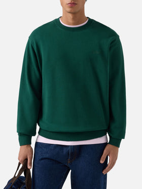 Green Fourseason cotton sweatshirt with logo embroidery