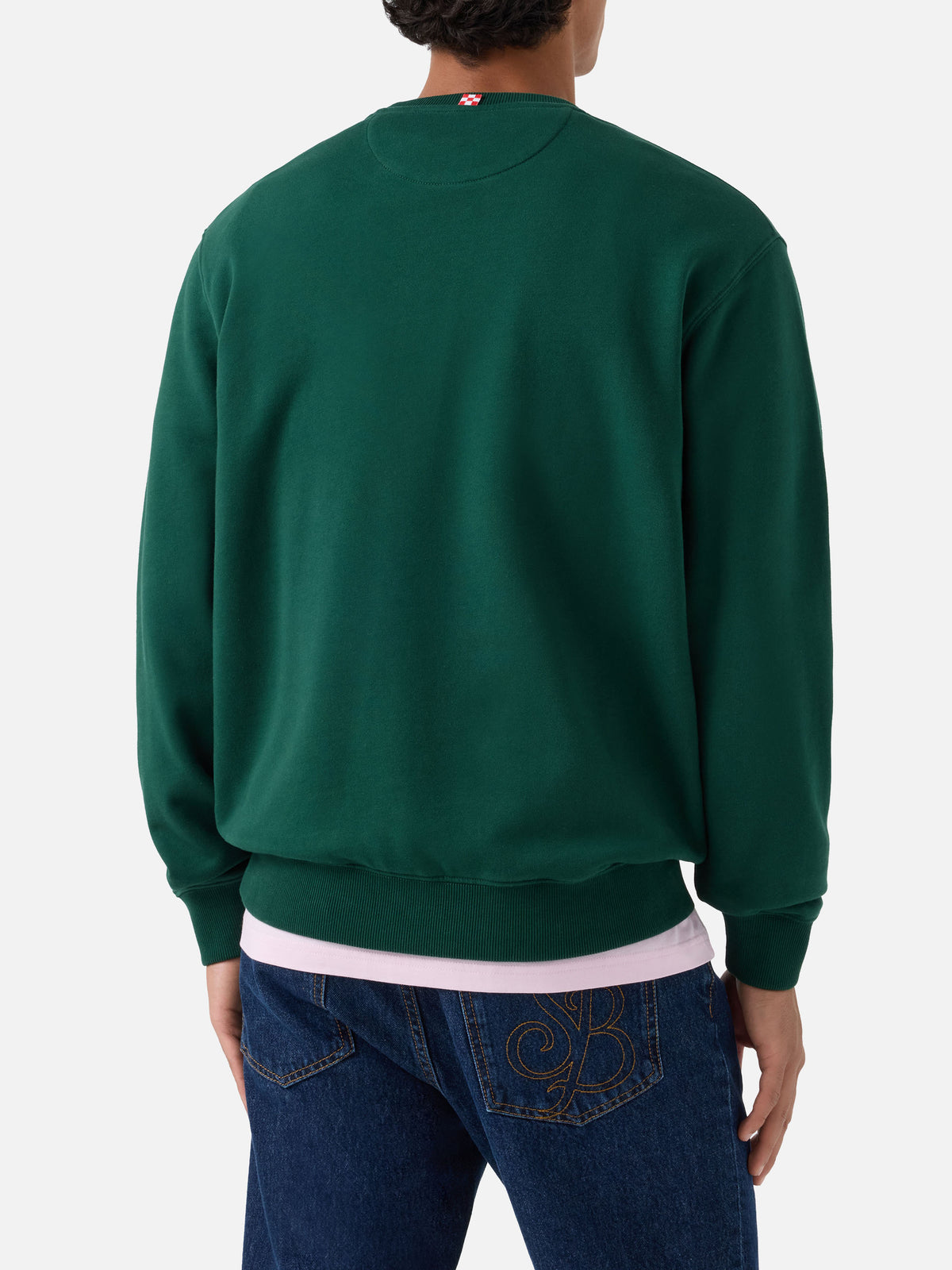 Green Fourseason cotton sweatshirt with logo embroidery