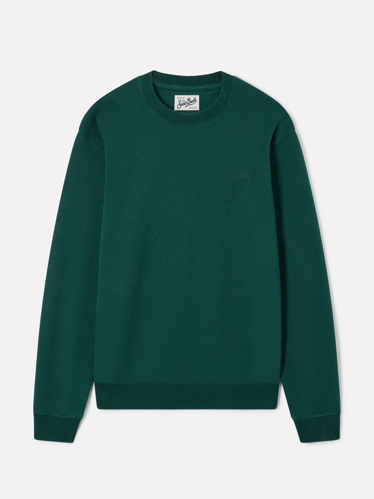 Green Fourseason cotton sweatshirt with logo embroidery