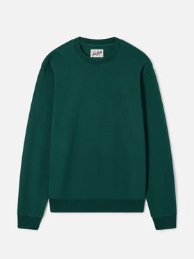 Green Fourseason cotton sweatshirt with logo embroidery