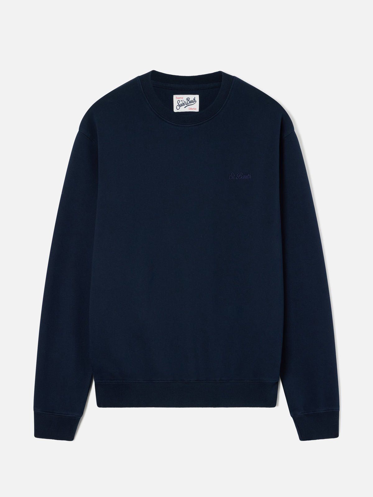 Navy blue Fourseason cotton sweatshirt with logo embroidery