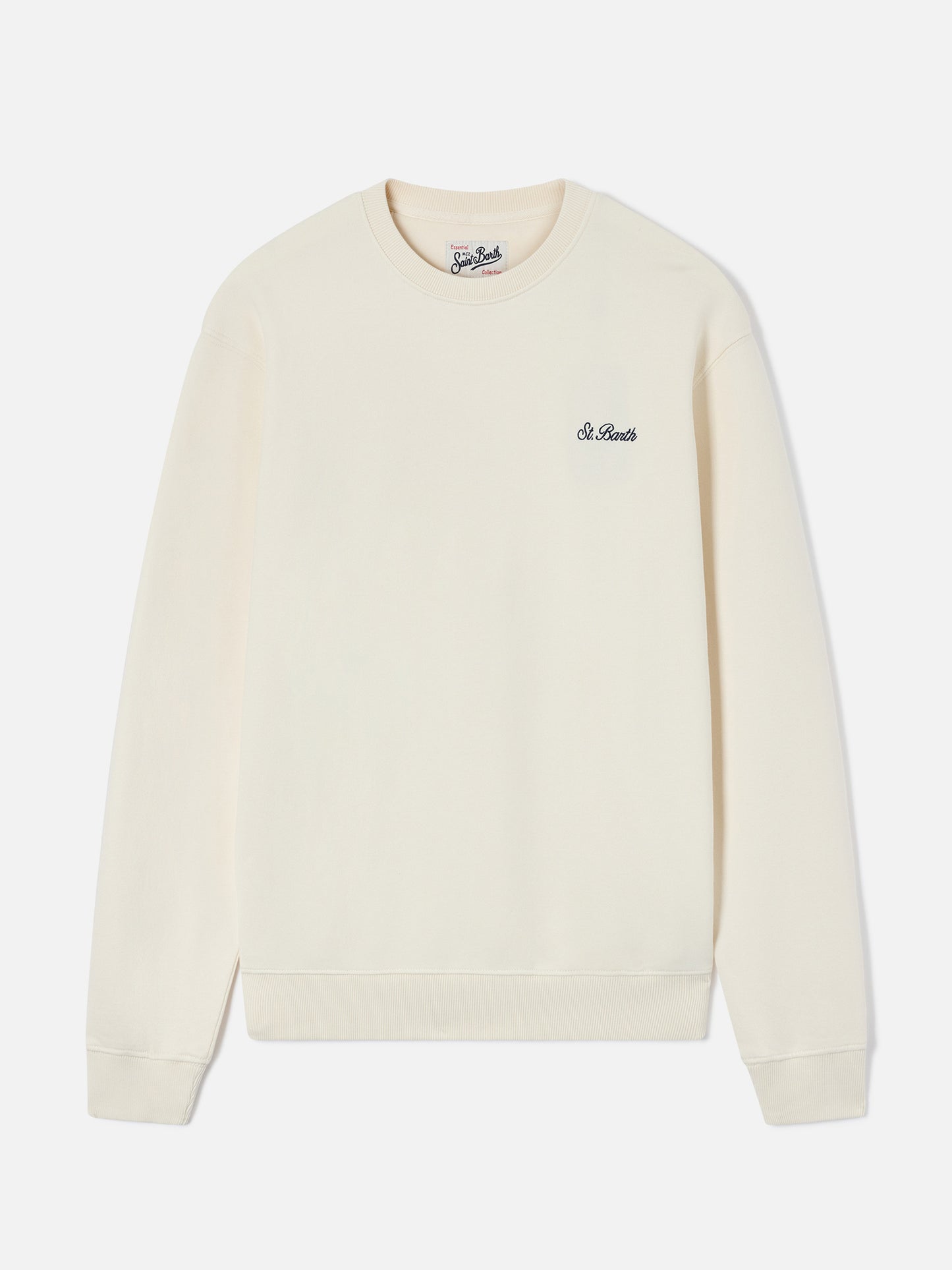 Sweat-shirt ras-du-cou Fourseason en coton blanc ivoire 