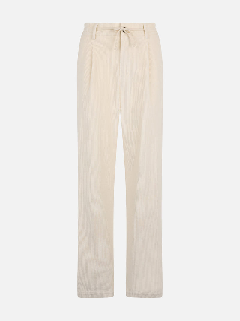 Man off-white corduroy pants Fuji