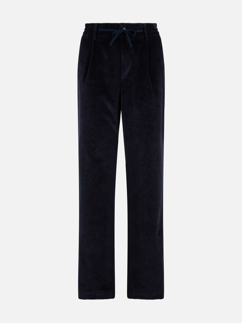 Man navy blue corduroy pants Fuji