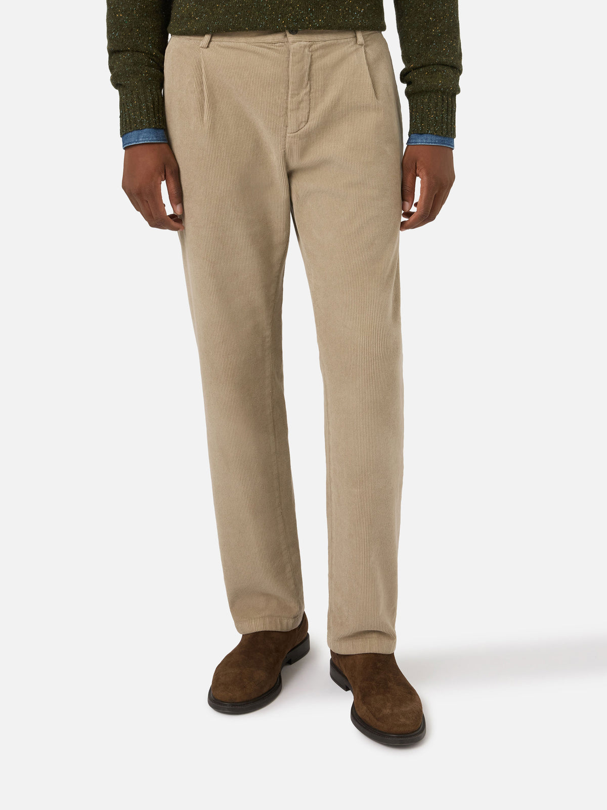 Pantalon en velours côtelé Beige Fuji 
