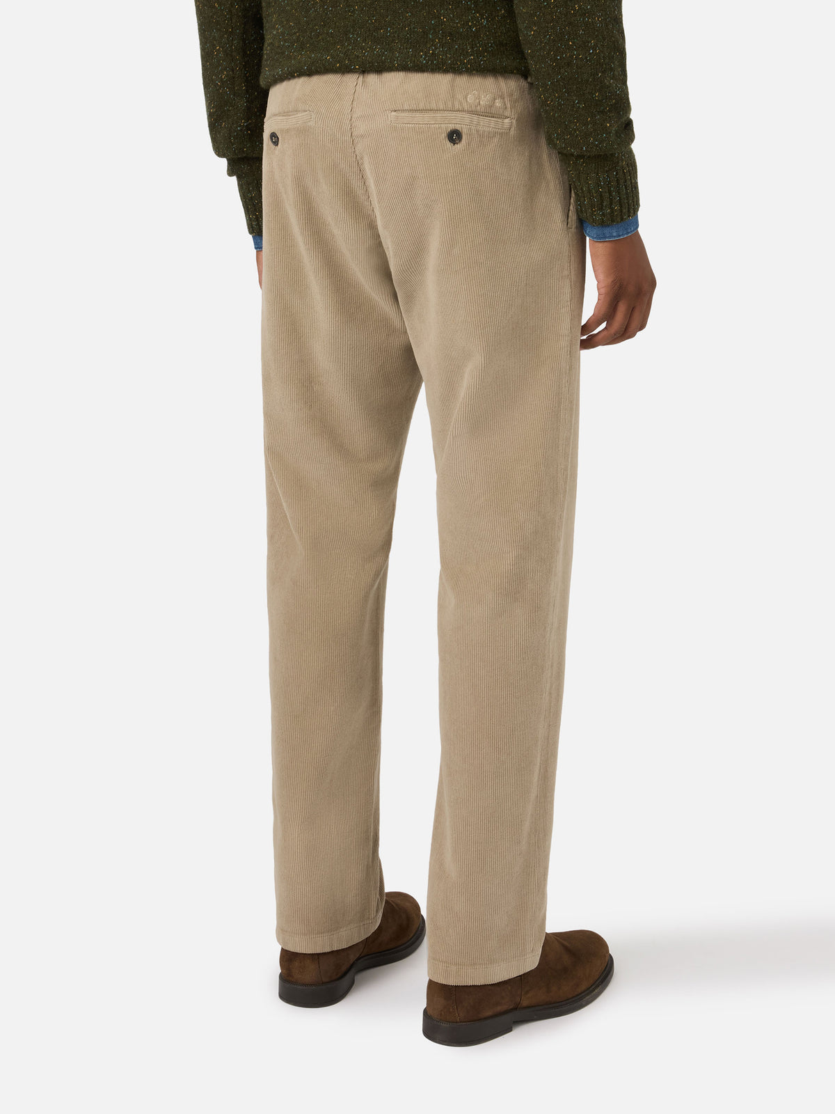 Pantalon en velours côtelé Beige Fuji 