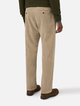Pantalon en velours côtelé Beige Fuji 