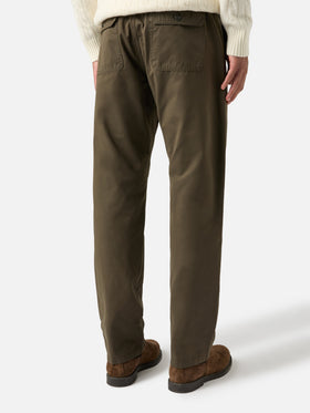 Military green Fuji waxed trousers