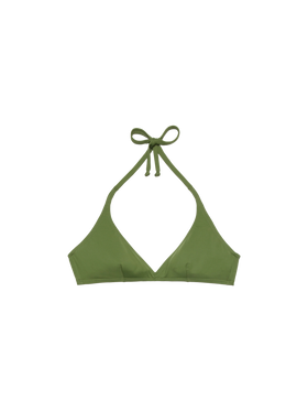 Gaia military green triangle bralette top - MC2 Saint Barth