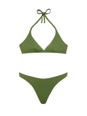 Military green fixed triangle bikini Gaia Lido - MC2 Saint Barth
