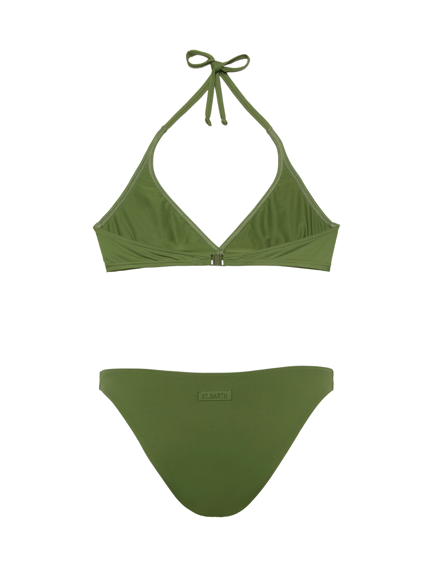 Military green fixed triangle bikini Gaia Lido - MC2 Saint Barth