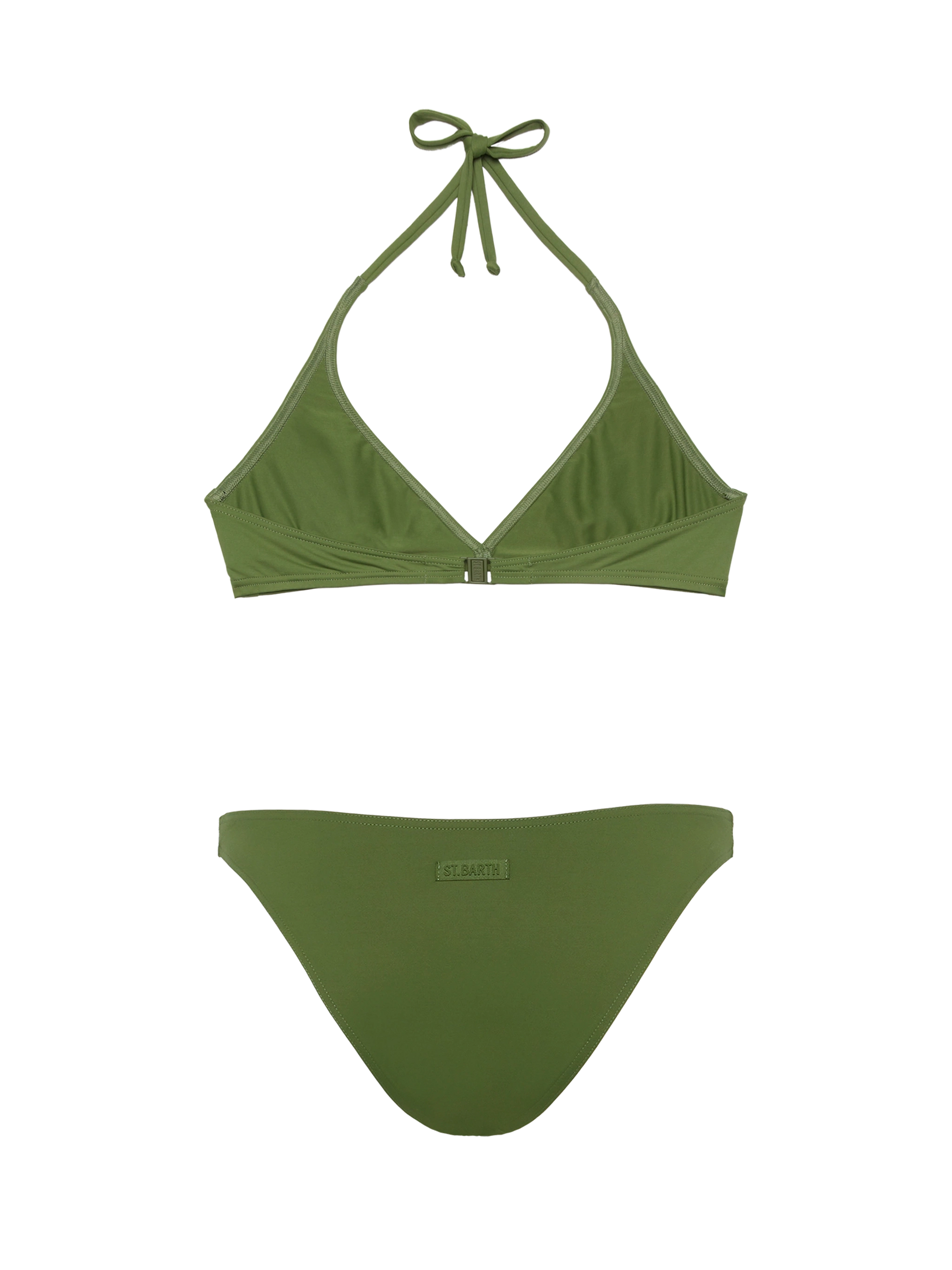 Military green fixed triangle bikini Gaia Lido - MC2 Saint Barth