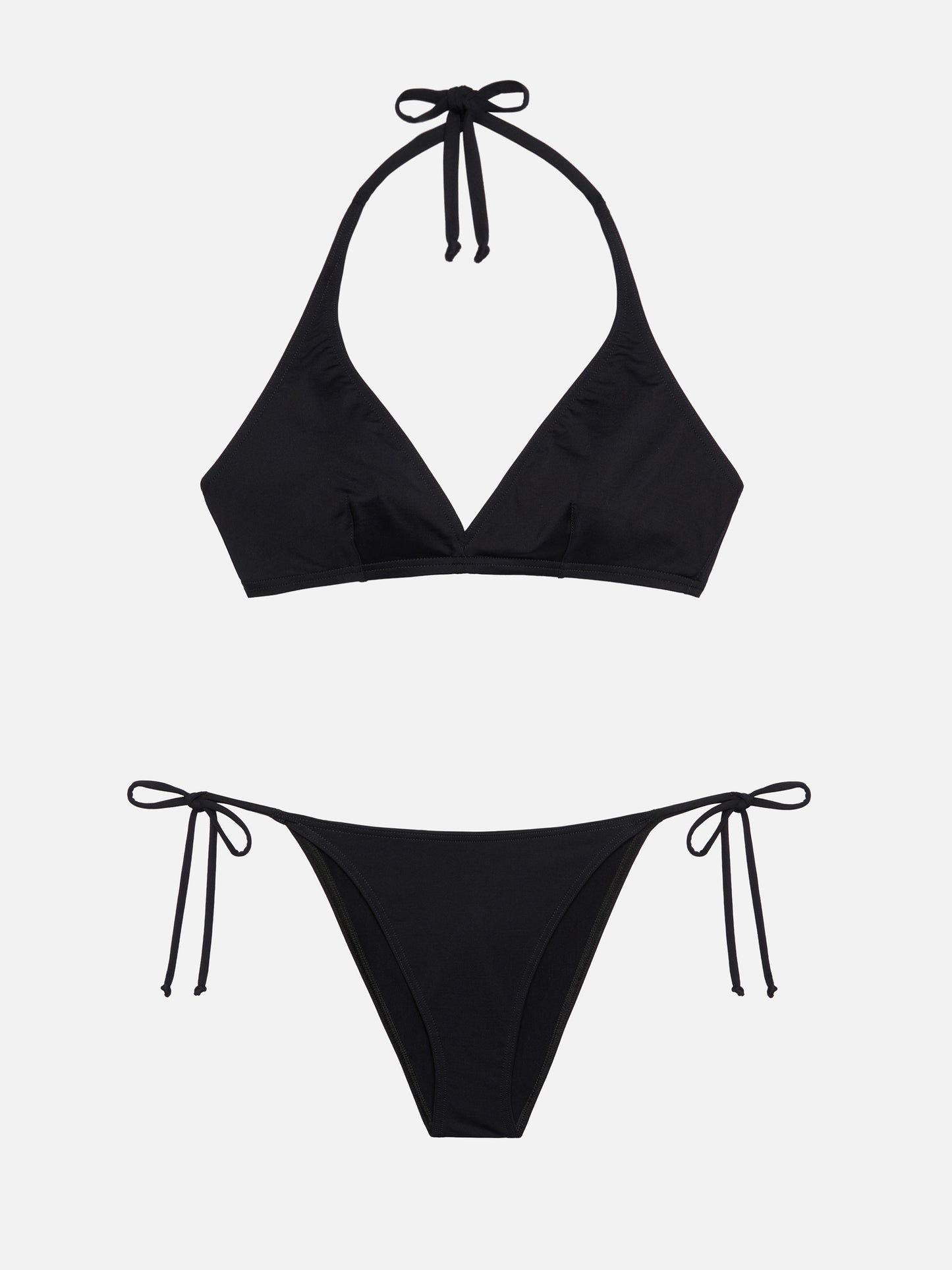 Bikini triangolo a bralette Gaia color nero