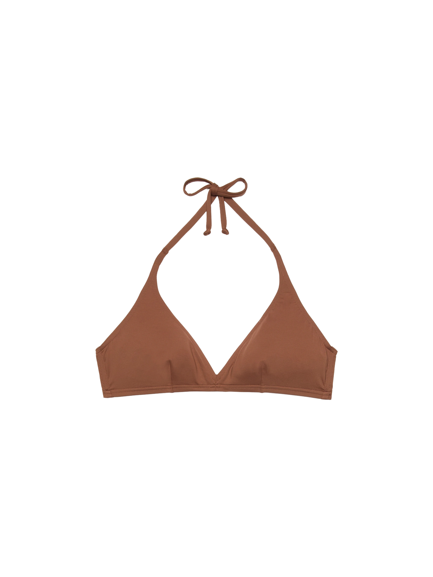 Gaia brown triangle bralette top - MC2 Saint Barth