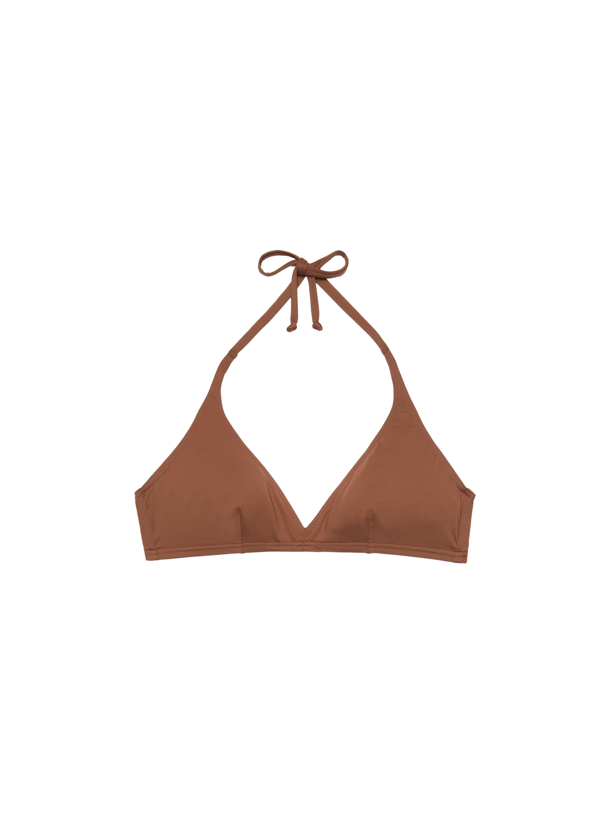 Gaia brown triangle bralette top - MC2 Saint Barth