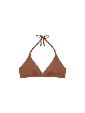 Gaia brown triangle bralette top - MC2 Saint Barth