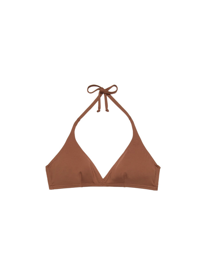 Gaia brown triangle bralette top - MC2 Saint Barth