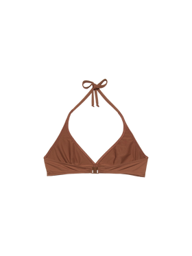 Gaia brown triangle bralette top - MC2 Saint Barth