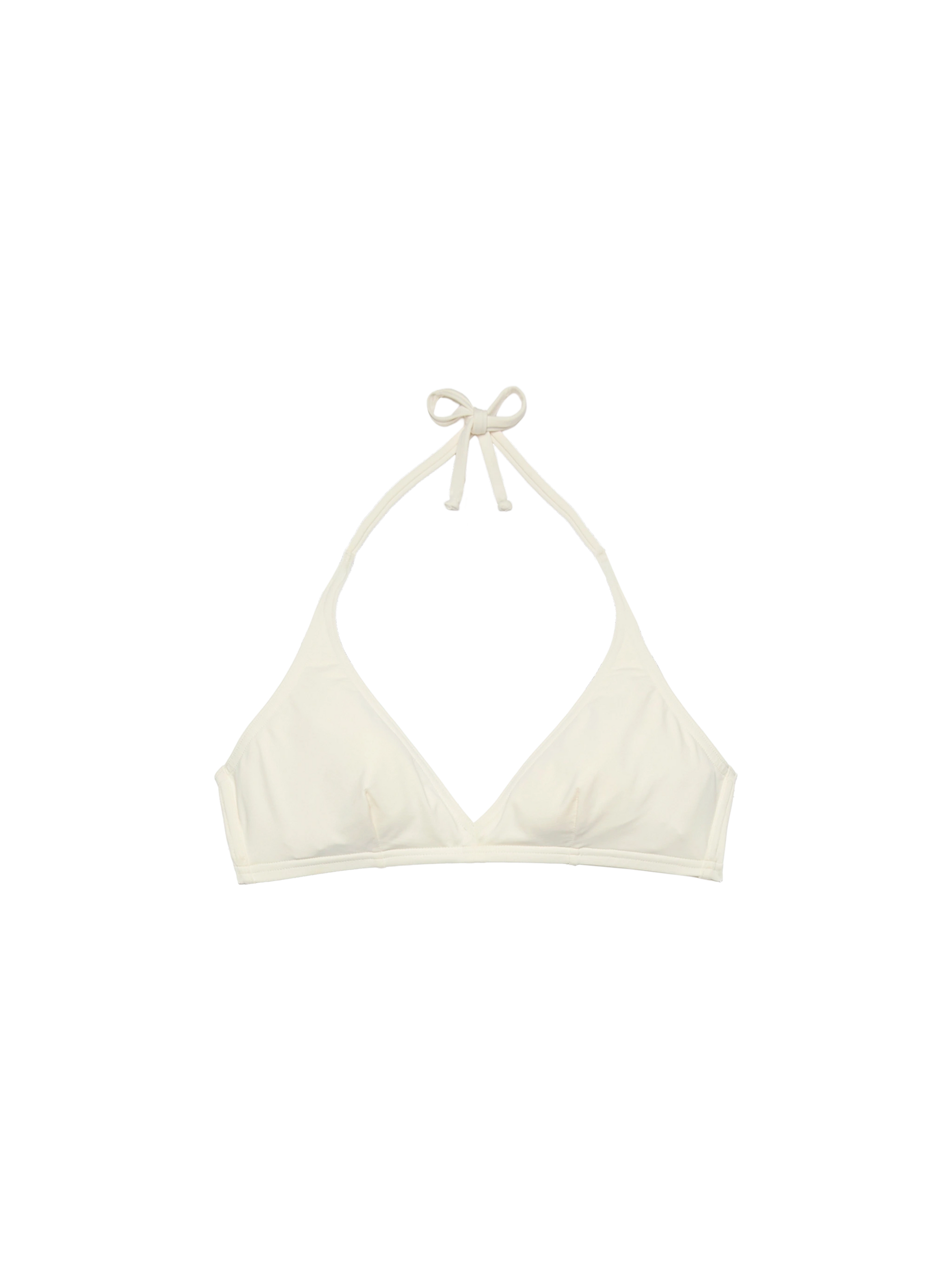 Gaia cream triangle bralette top - MC2 Saint Barth