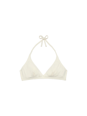 Gaia cream triangle bralette top - MC2 Saint Barth