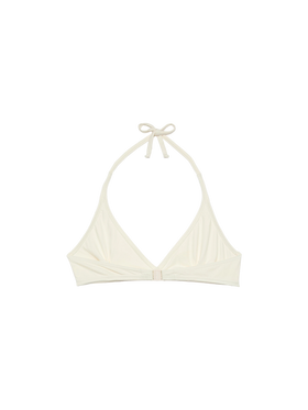 Gaia cream triangle bralette top - MC2 Saint Barth