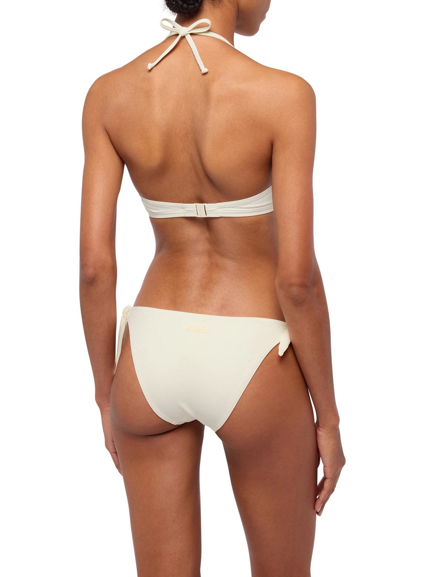 Yali cream classic swim briefs - Gaia cream triangle bralette top - MC2 Saint Barth