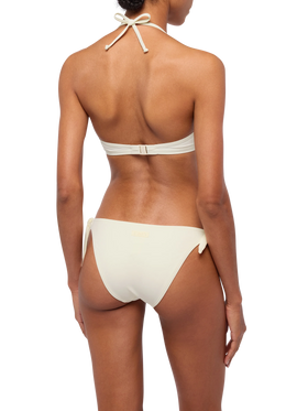 Yali cream classic swim briefs - Gaia cream triangle bralette top - MC2 Saint Barth