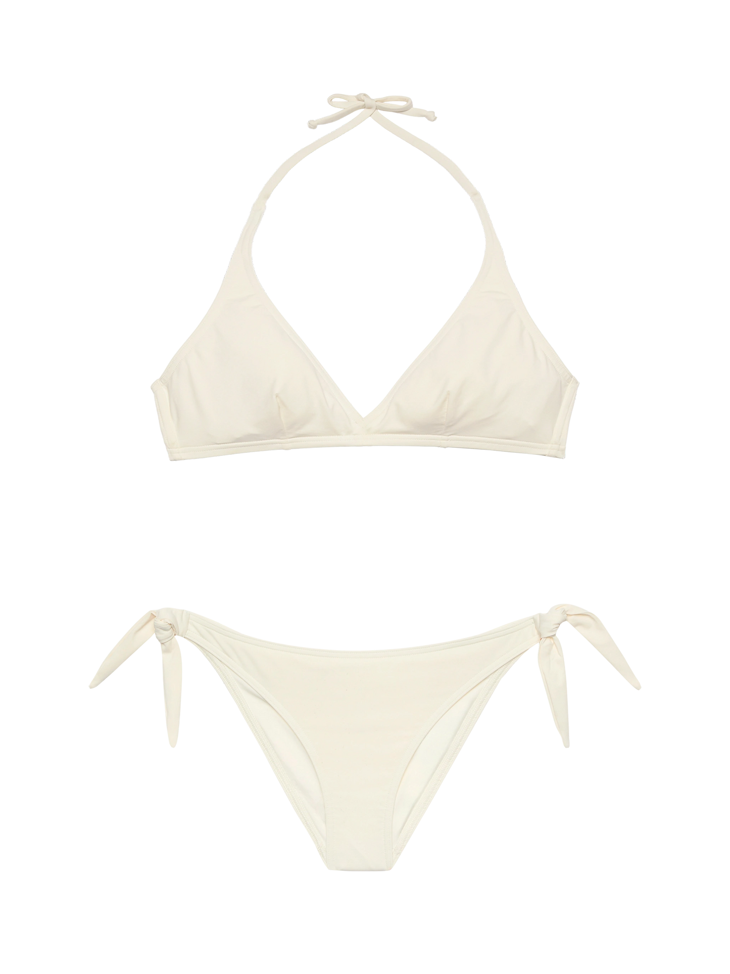 Yali cream classic swim briefs - Gaia cream triangle bralette top - MC2 Saint Barth