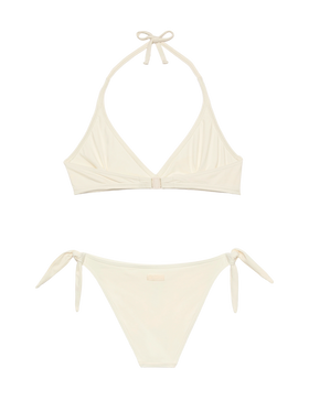 Yali cream classic swim briefs - Gaia cream triangle bralette top - MC2 Saint Barth