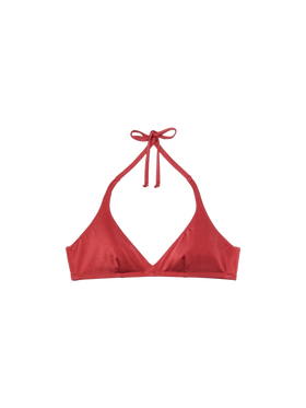 Gaia shimmer brick red triangle bralette top - MC2 Saint Barth