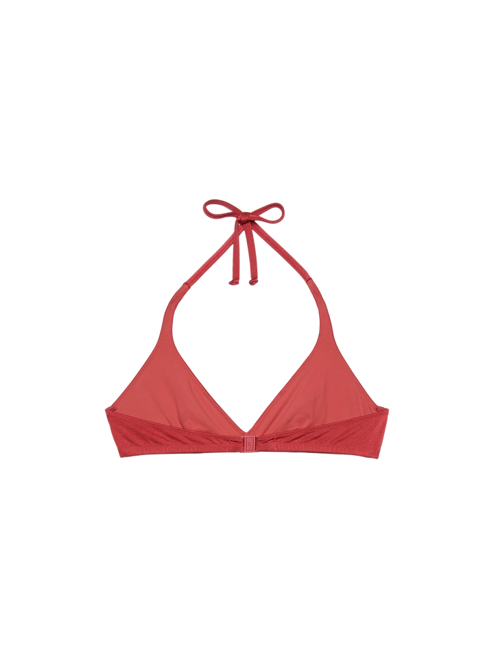 Gaia shimmer brick red triangle bralette top - MC2 Saint Barth