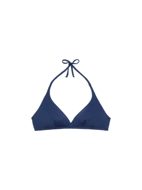 Gaia navy blue triangle bralette top - MC2 Saint Barth