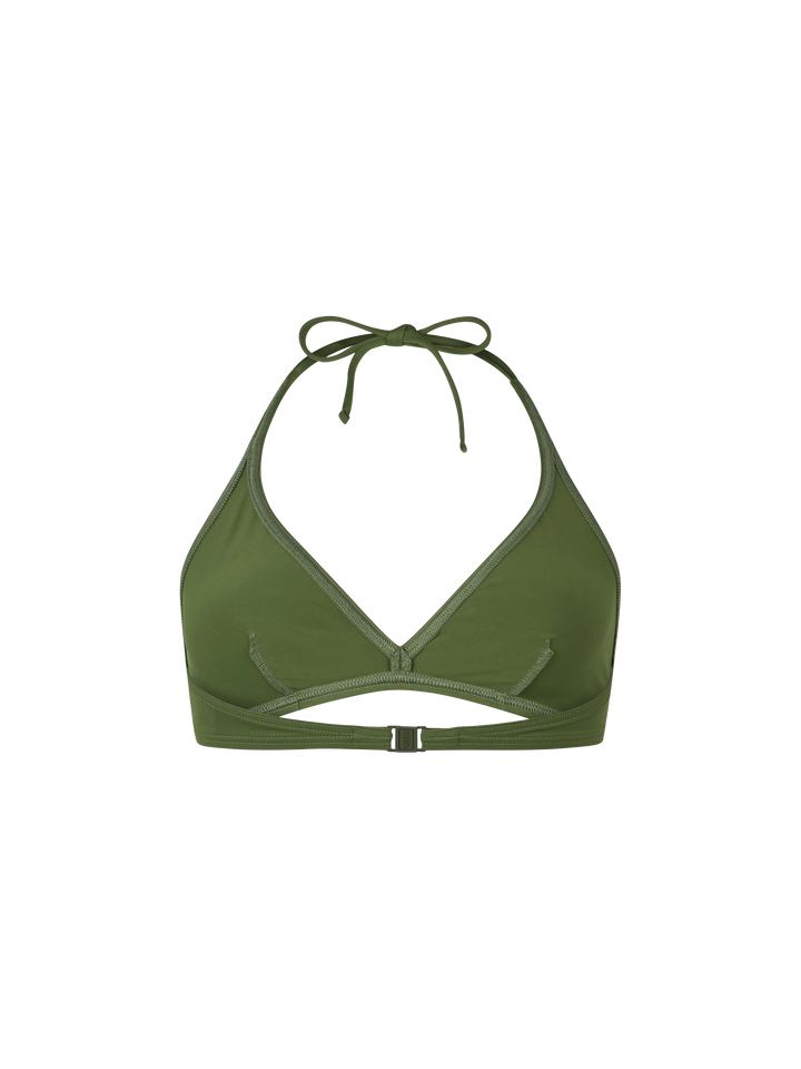 Woman triangle bralette military top Gaia - MC2 Saint Barth