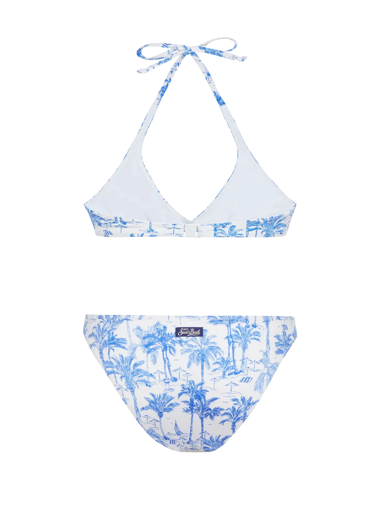 Bralette bikini Gaia Maia with toile de jouy print - MC2 Saint Barth