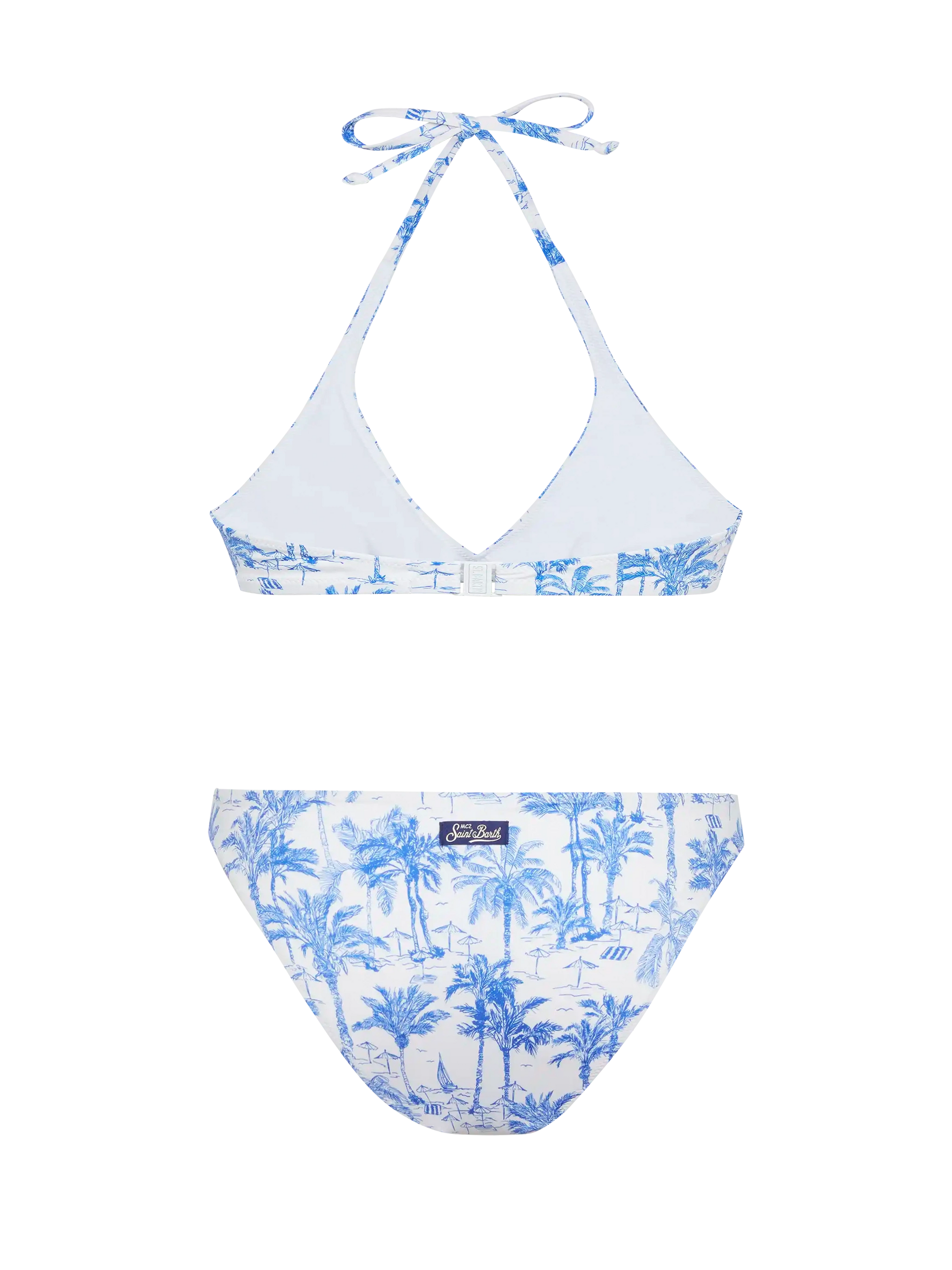 Bralette bikini Gaia Maia with toile de jouy print - MC2 Saint Barth