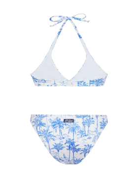 Bralette bikini Gaia Maia with toile de jouy print - MC2 Saint Barth
