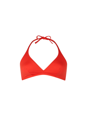Woman triangle bralette orange top Gaia - MC2 Saint Barth