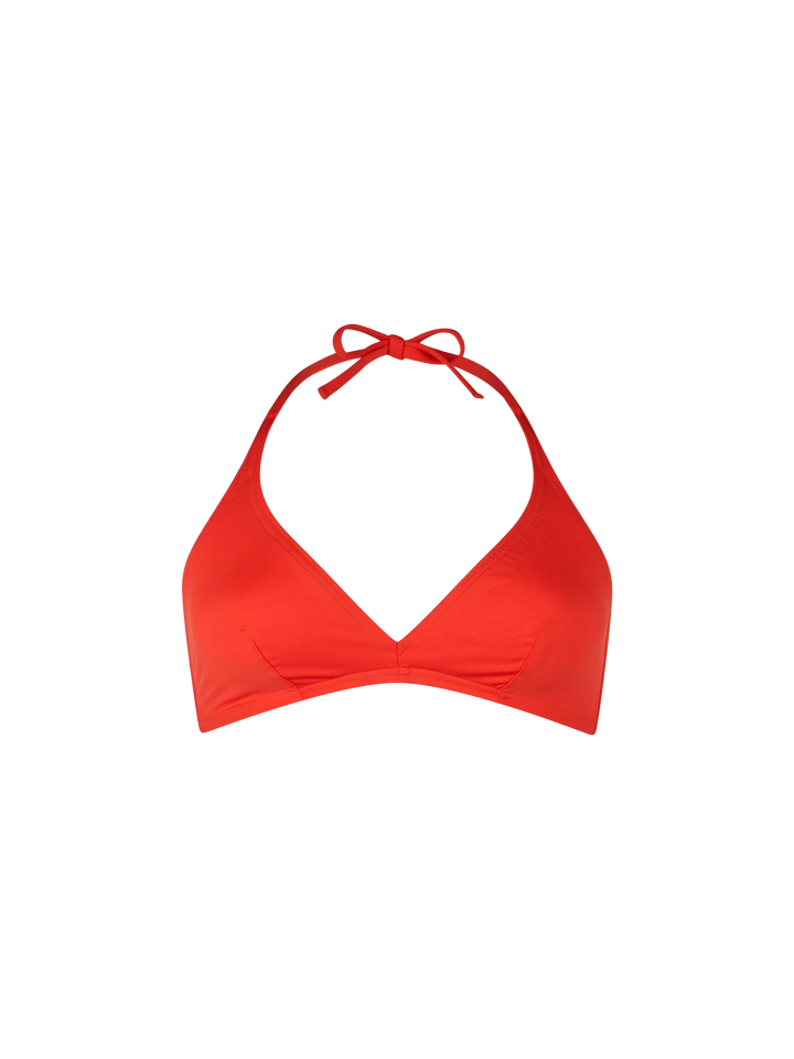 Woman triangle bralette orange top Gaia - MC2 Saint Barth