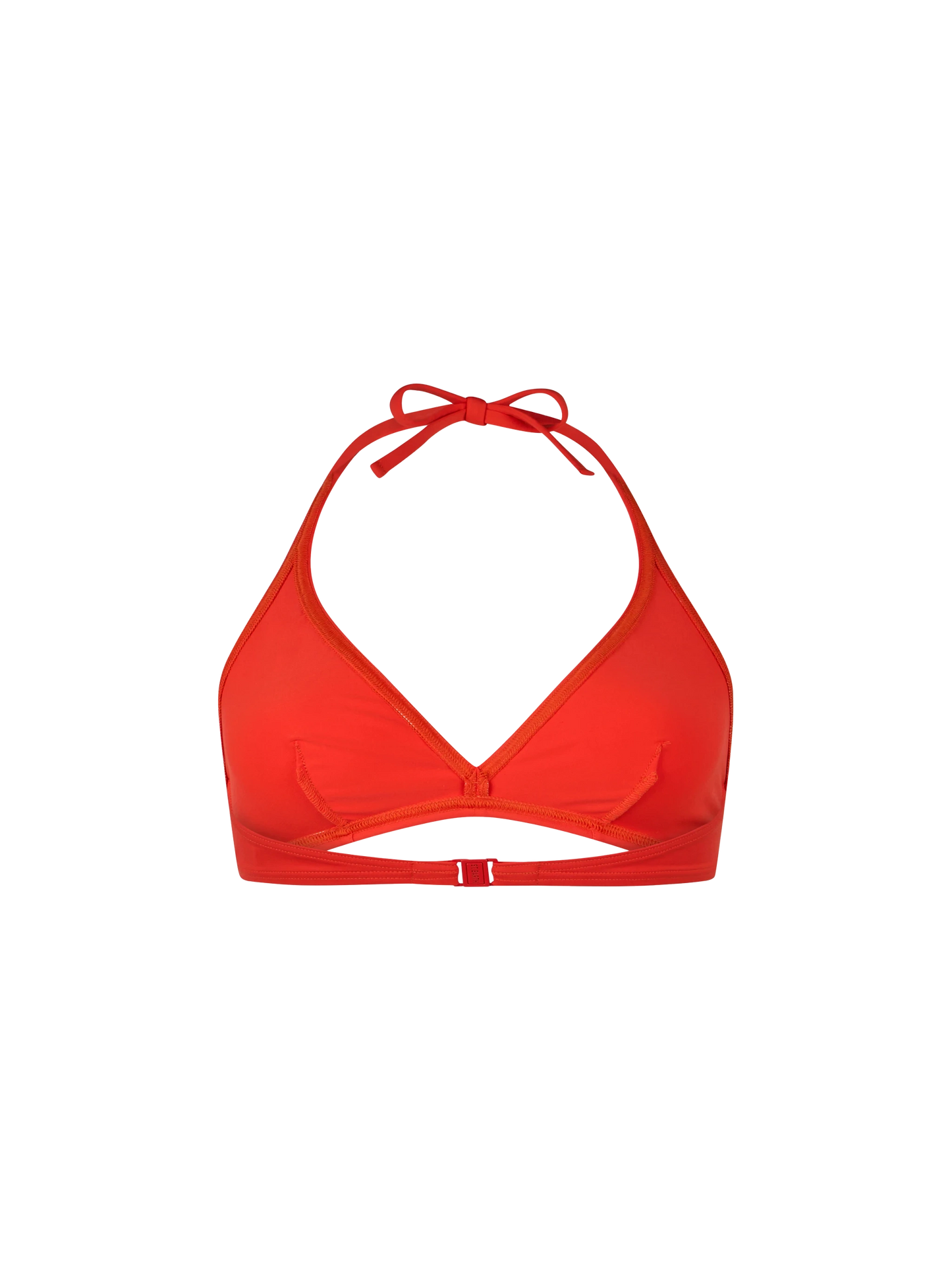Woman triangle bralette orange top Gaia - MC2 Saint Barth