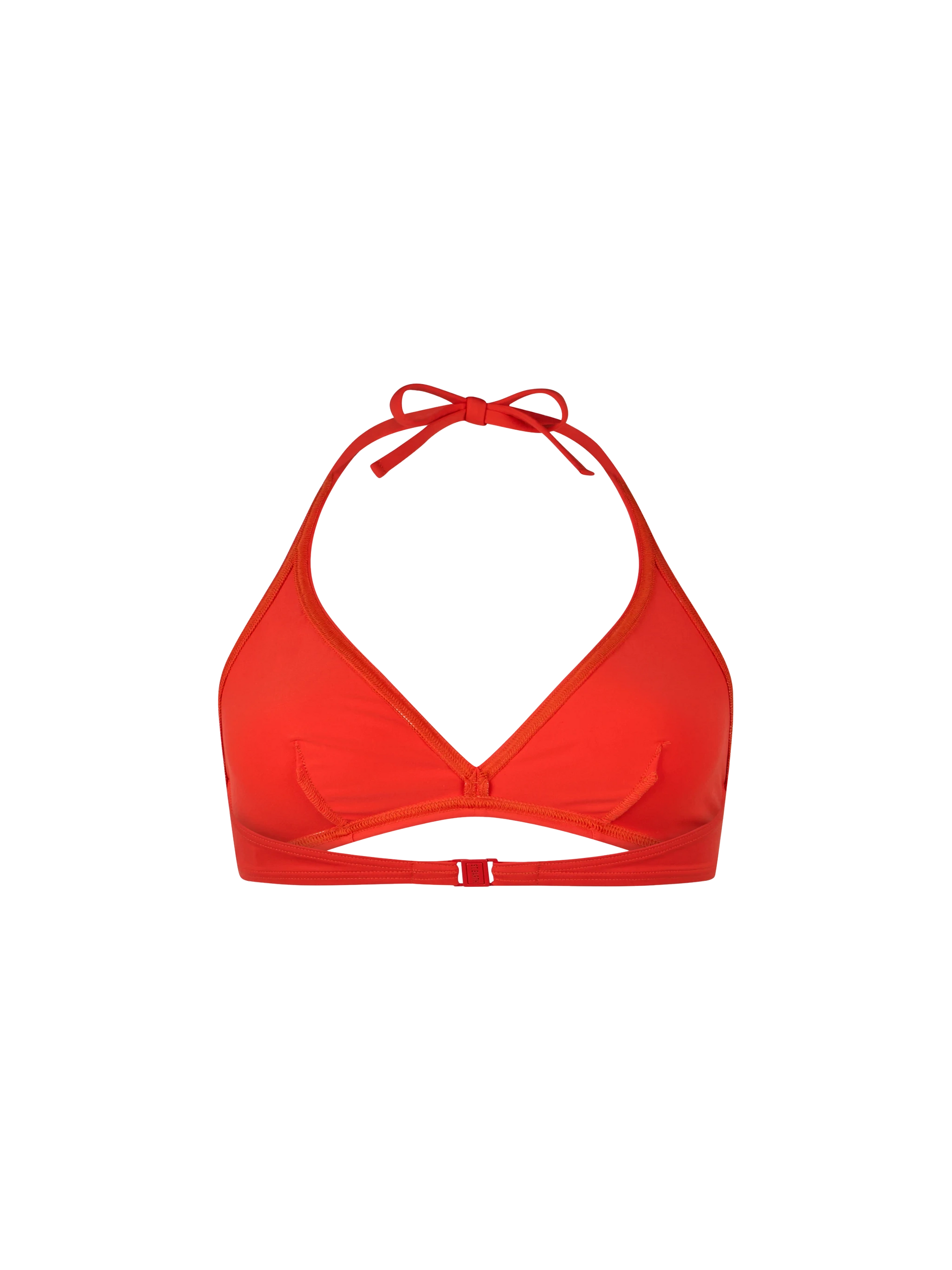 Woman triangle bralette orange top Gaia - MC2 Saint Barth